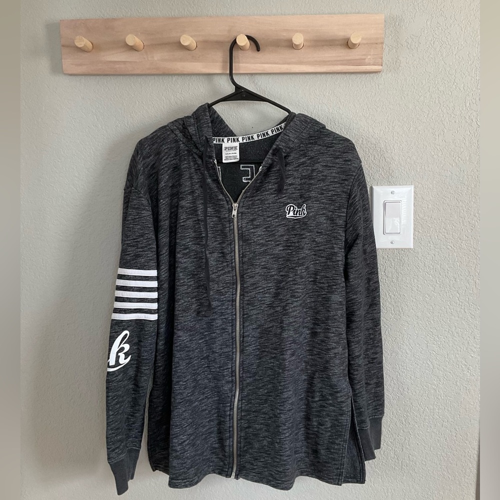 PINK Charcoal Grey Zip-up Jacket